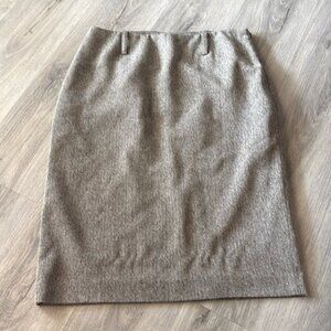 Anne Klein Gray Pencil Skirt Knee-Length Work size 10